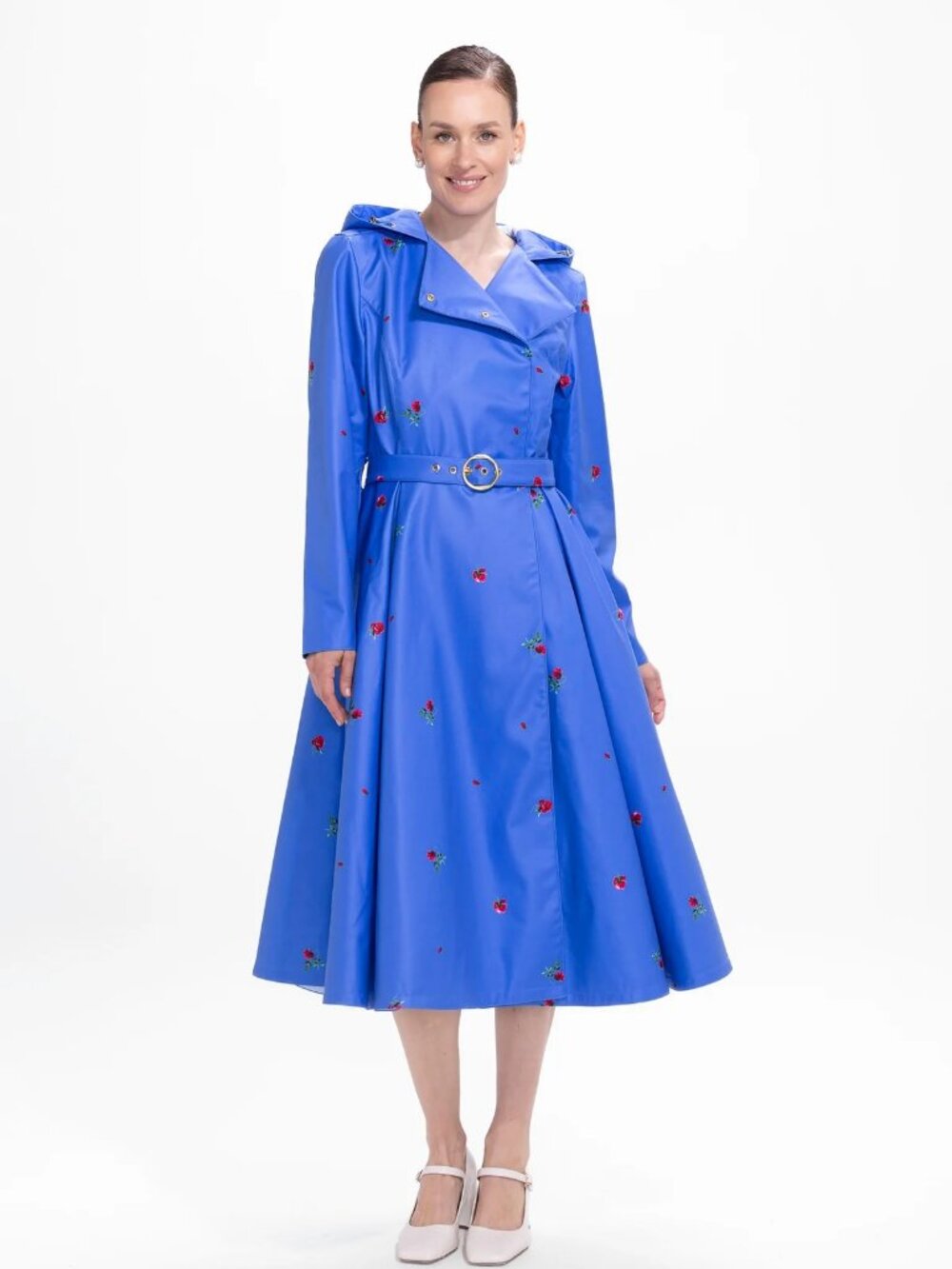 Rain Sisters Forget Me Not Double Breasted Trench